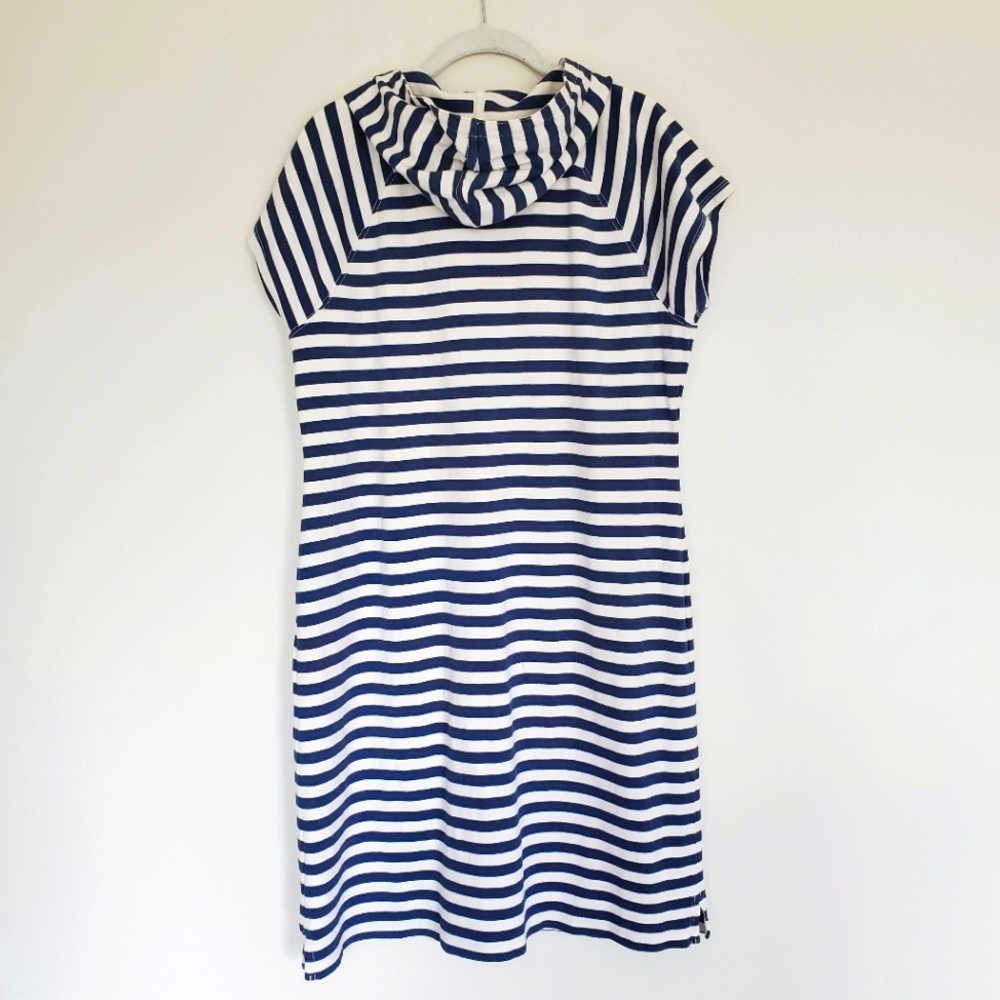 Lauren Ralph Lauren Nautical Stripe Terri Cotton Dress With Hood XL - Picture 4 of 6